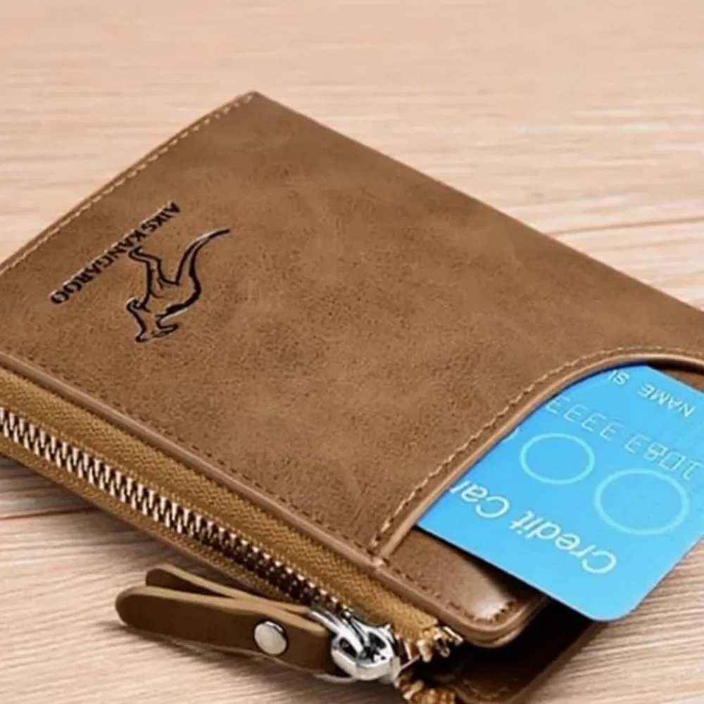 AIKS Brown Leather Wallet